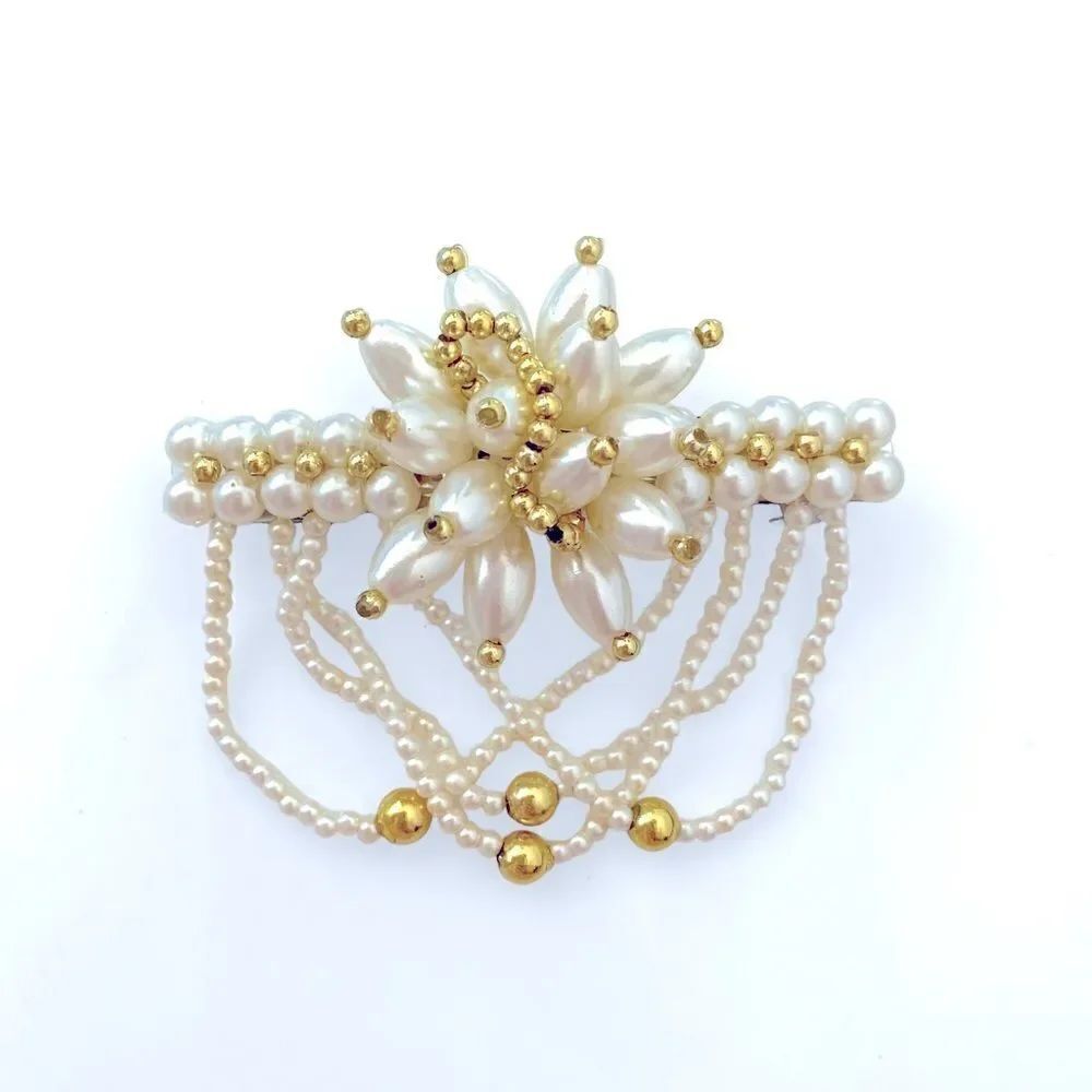 Vintage Pearl Hair Barrette